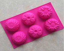 Silicone flower cake mould